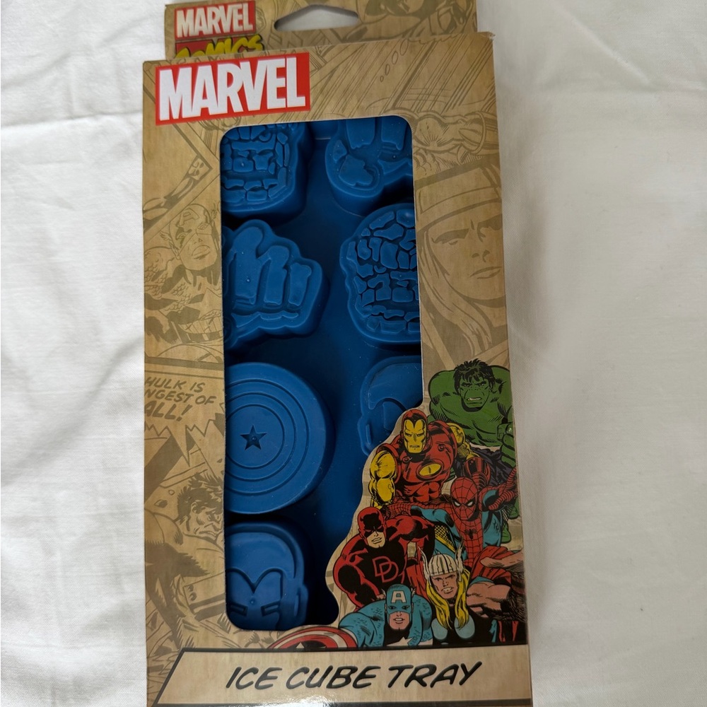 Marvel Comics Brown and Red Branded Ice Cube Tray Packaging